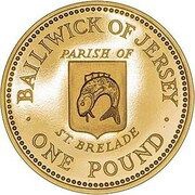 1 Pound - Elizabeth II St. Brelade; Gold Proof, United Kingdom, 1984 reverse image