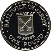 1 Pound - Elizabeth II St. Peter, United Kingdom, 1986 reverse image