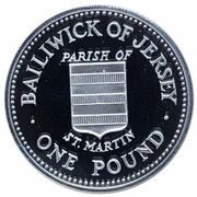 1 Pound - Elizabeth II St. Martin; Silver Proof, United Kingdom, 1987 reverse image