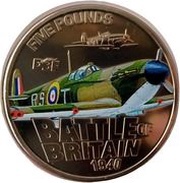 5 Pounds - Elizabeth II The Battle of Britain - Supermarine Spitfire, United Kingdom, 2010 reverse image