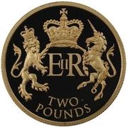 2 Pounds - Elizabeth II Coronation Jubilee; Gold Proof, United Kingdom, 2013 reverse image
