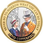 2 Pounds - Elizabeth II David Copperfield; Silver Proof, United Kingdom, 2020 reverse image