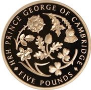 5 Pounds - Elizabeth II Birth of Prince George, United Kingdom, 2013 reverse image