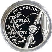 5 Pounds - Elizabeth II Shakespeare - Romeo and Juliet, United Kingdom, 2014 reverse image