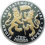 10 Pounds - Elizabeth II Lifetime of Service, United Kingdom, 2011 reverse image