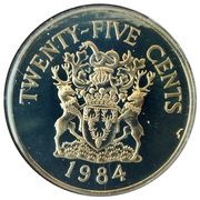 25 Cents - Elizabeth II Devonshire Parish reverse image