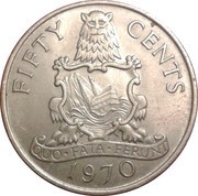 50 Cents - Elizabeth II 2nd portrait reverse image