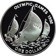 1 Dollar - Elizabeth II 1992 Olympics, United Kingdom, 1993 reverse image