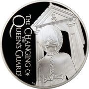 5 Dollars - Elizabeth II Changing of the Guard, United Kingdom, 2013 reverse image