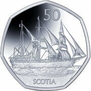 50 Pence - Elizabeth II Scotia; Silver, United Kingdom, 2021 reverse image