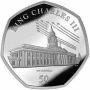50 Pence - Charles III RAF Cranwell, United Kingdom, 2023 reverse image