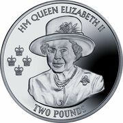2 Pounds - Elizabeth II 90th Birthday; Silver, United Kingdom, 2016 reverse image