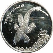 2 Pounds - Elizabeth II Barbeled plunderfish, United Kingdom, 2021 reverse image