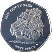 50 Pence - Elizabeth II The Cutty Sark, United Kingdom, 2020 reverse image