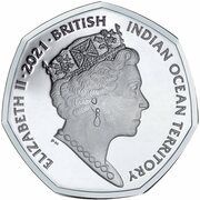 50 Pence - Elizabeth II Emperor angelfish; Silver obverse image