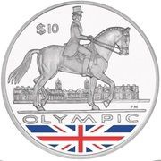 10 Dollars - Elizabeth II Dressage; Double Portrait, United Kingdom, 2012 reverse image