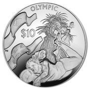 10 Dollars - Elizabeth II Olympic - Beach Volleyball, United Kingdom, 2016 reverse image