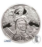 10 Dollars - Elizabeth II Guardian Angel, United Kingdom, 2016 reverse image
