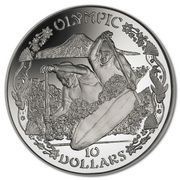 10 Dollars - Elizabeth II Olympic Canoeing, United Kingdom, 2019 reverse image