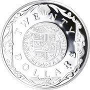 20 Dollars - Elizabeth II Gold Doubloon, United Kingdom, 1985 reverse image