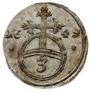 3 Pfennig - Elisabeth Lucretia, Bohemia, 1649-1650 reverse image