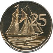 25 Cents - Elizabeth II 2nd portrait, United Kingdom, 1972-1986 reverse image