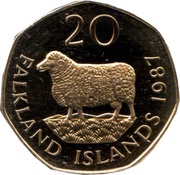 20 Pence - Elizabeth II 2nd portrait, United Kingdom, 1982-1999 reverse image