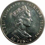 50 Pence - Elizabeth II Mt. Pleasant Airport obverse image