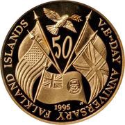 50 Pence - Elizabeth II V.E. Day, United Kingdom, 1995 reverse image