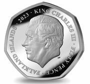 50 Pence - Charles III Coronation; Silver obverse image