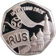 20 Pence - Elizabeth II UEFA Euro 2020 - Russia, United Kingdom, 2020 reverse image