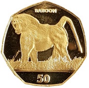 50 Pence - Elizabeth II Baboon, United Kingdom, 2018 reverse image