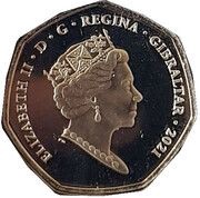 50 Pence - Elizabeth II Summer Olympic Games - Kayak obverse image