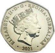 50 Pence - Elizabeth II Christmas 2021 obverse image