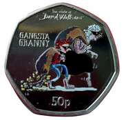 50 Pence - Elizabeth II Gangsta Granny, United Kingdom, 2022 reverse image