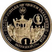 1 Sovereign - Elizabeth II Golden Jubilee - Royal Coach, United Kingdom, 2002 reverse image