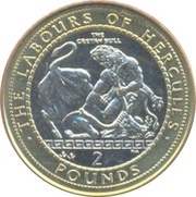 2 Pounds - Elizabeth II Hercules and the Cretan Bull, United Kingdom, 1999 reverse image