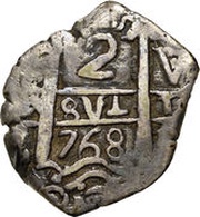 2 Reales - Charles III, Bolivia, 1759-1773 reverse image