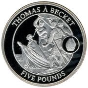 5 Pounds - Elizabeth II Thomas à Becket, United Kingdom, 2009 reverse image