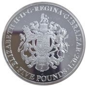 5 Pounds - Elizabeth II City Council Gibraltar Centenary obverse image