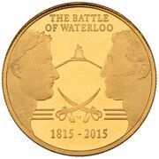 10 Pounds - Elizabeth II Battle of Waterloo, United Kingdom, 2015 reverse image