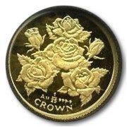 1⁄25 Crown - Elizabeth II Roses reverse image