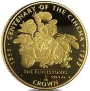 ⅒ Crown - Elizabeth II The Flintstones, United Kingdom, 1996 reverse image
