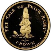 ⅕ Crown - Elizabeth II Peter Rabbit, United Kingdom, 1998 reverse image
