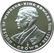½ Crown - Elizabeth II King Edward VIII reverse image
