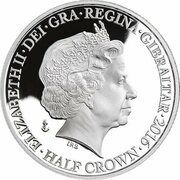 ½ Crown - Elizabeth II Battle of the Atlantic - You saved the land... obverse image