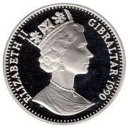 1 Crown - Elizabeth II World Cup - Ball at head; Silver Proof obverse image