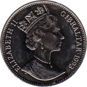 1 Crown - Elizabeth II Stegosaurus obverse image