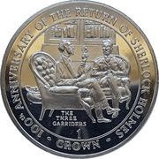 1 Crown - Elizabeth II "The Three Garridebs", United Kingdom, 1994 reverse image