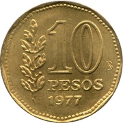 10 Pesos Admiral G. Brown reverse image